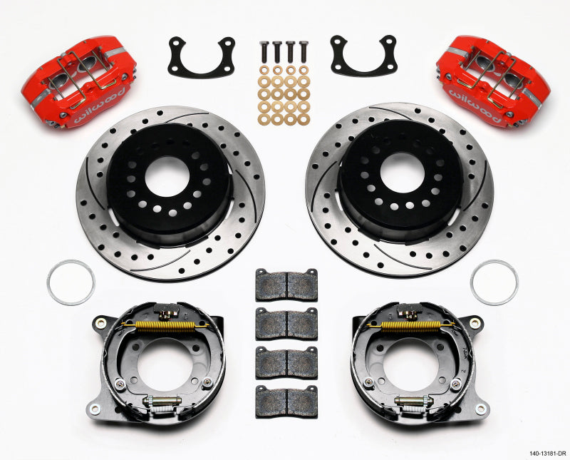 Wilwood DPL P/S P-B Kit, Drilled-Red, New Big Ford 2.50" Offset 140-13181-DR Photo - Primary