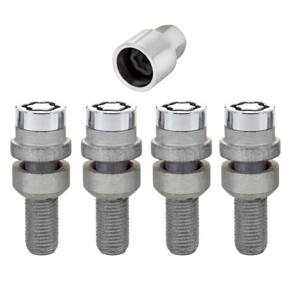 McGard Wheel Lock Bolt Set - 4pk. (Radius Seat) M14X1.5 / 17mm Hex / 28.2mm Shank Length - Chrome 28020 28020 Photo - out of package