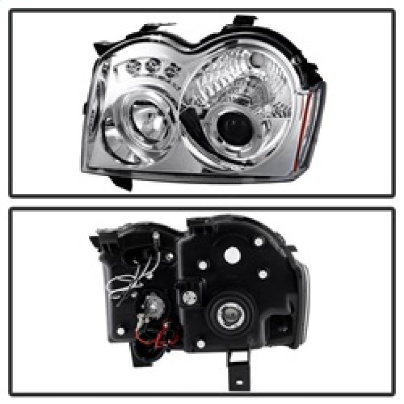 Spyder Jeep Grand Cherokee 05-07 Projector Headlights LED Halo LED Chrm Low 9006 PRO-YD-JGC05-HL-C 5011107 5011107 Photo - Unmounted