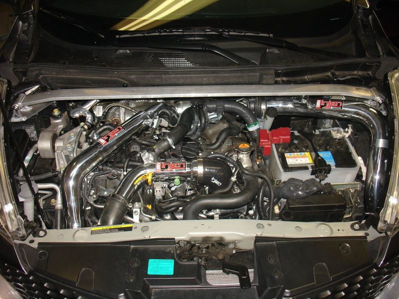 Injen  11-14 Nissan Juke 1.6L Turbo 4 cyl (incl Nismo) Black Upper SES1900ICPBLK Photo - Mounted