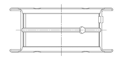 ACL Nissan L20/L24/L28 1998cc/2393cc/2753cc 6cyl 0.25 Oversized High Performance Main Bearing Set 7M1172H-.25 7M1172H-.25 Technical Drawing