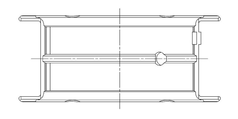 ACL Nissan L20/L24/L28 1998cc/2393cc/2753cc STD Size High Perf Main Bearing Set w/.001 Oil Clearance 7M1172HX-STD 7M1172HX-STD Technical Drawing