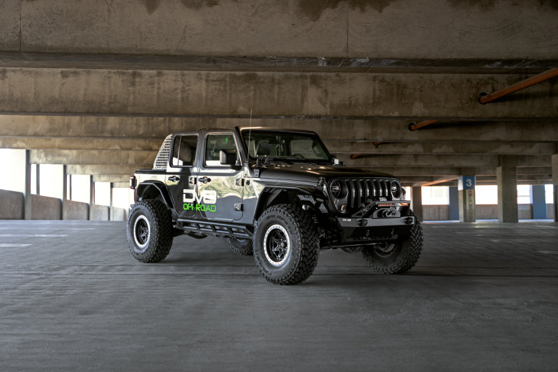 DV8 Offroad 07-23 Jeep Wrangler/Gladiator JT/JK/JL FS-25 Stubby Front Bumper w/Plated Bull Bar FBJL-06 FBJL-06 Photo - Unmounted
