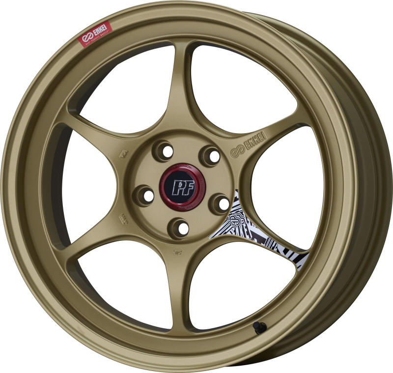Enkei PF06 18x9in 5x100 BP 42mm Offset 75mm Bore Gold Wheel 545-890-8042GG 545-890-8042GG Photo - Primary