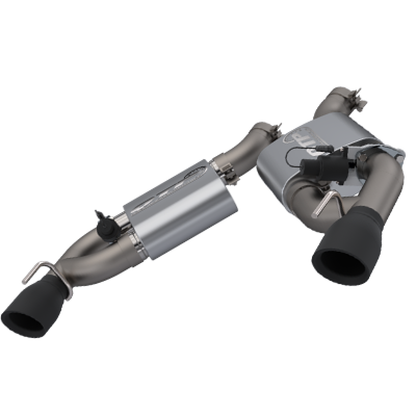 QTP 16-18 Chevrolet Camaro SS 6.2L 304SS Screamer Axle Back Exhaust w/3.5in Dual Black Tips 400116B 400116B Photo - Primary