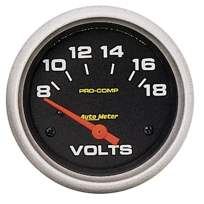 Autometer Gauge, Voltmeter, 2 5/8", 18V, Electric, Pro-Comp 5492 Photo - Primary