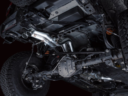 AWE Tuning 22-24 Ford Bronco Raptor 4WD Dual BashGuards Cat-Back SwitchPath Exhaust (No Tips) 3025-31327 3025-31327 Photo - Mounted