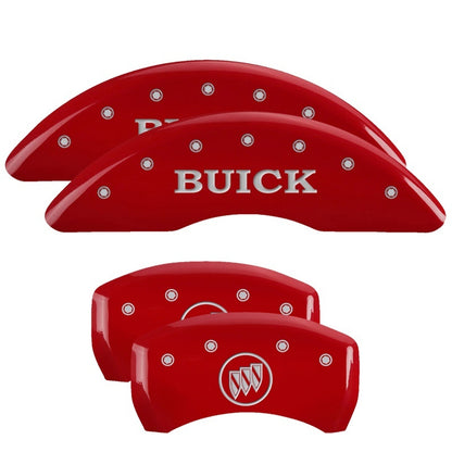 MGP 4 Caliper Covers Engraved Front Buick Rear Buick Shield Red Finish Silver Char 2015 Buick Regal 49012SBSHRD 49012SBSHRD Photo - Primary