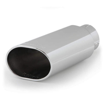 Banks Power Tailpipe Tip Kit - Ss Obround Slash Cut - Chrome - 4in Tube 52926 Photo - Primary
