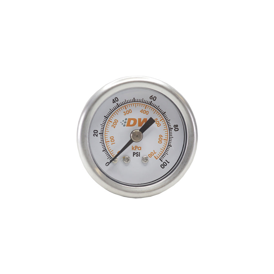 DeatschWerks Fuel Pressure Gauge - White Face with DW Logo