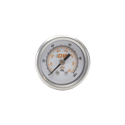 DeatschWerks Fuel Pressure Gauge - White Face with DW Logo