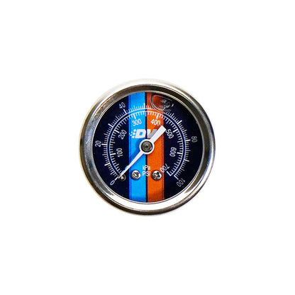 DeatschWerks Fuel Pressure Gauge - Liquid Filled Blue Face with DW Logo