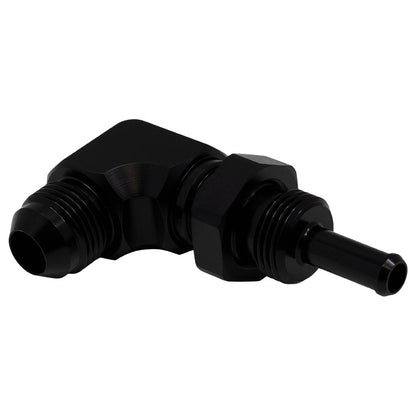 DeatschWerks 90-Deg. 8AN to 5/16 in Barb Bulkhead