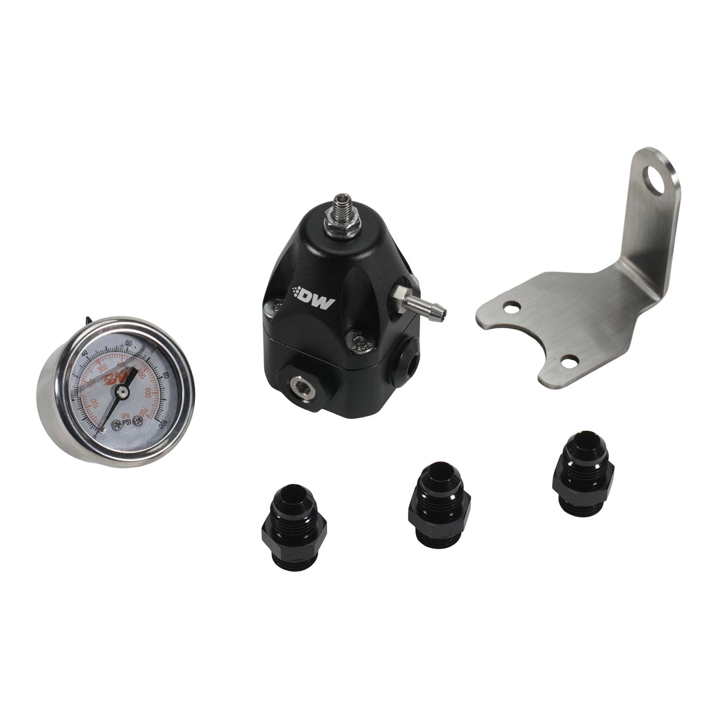 DeatschWerks DWR1000c AFPR + pressure gauge + 6AN fittings