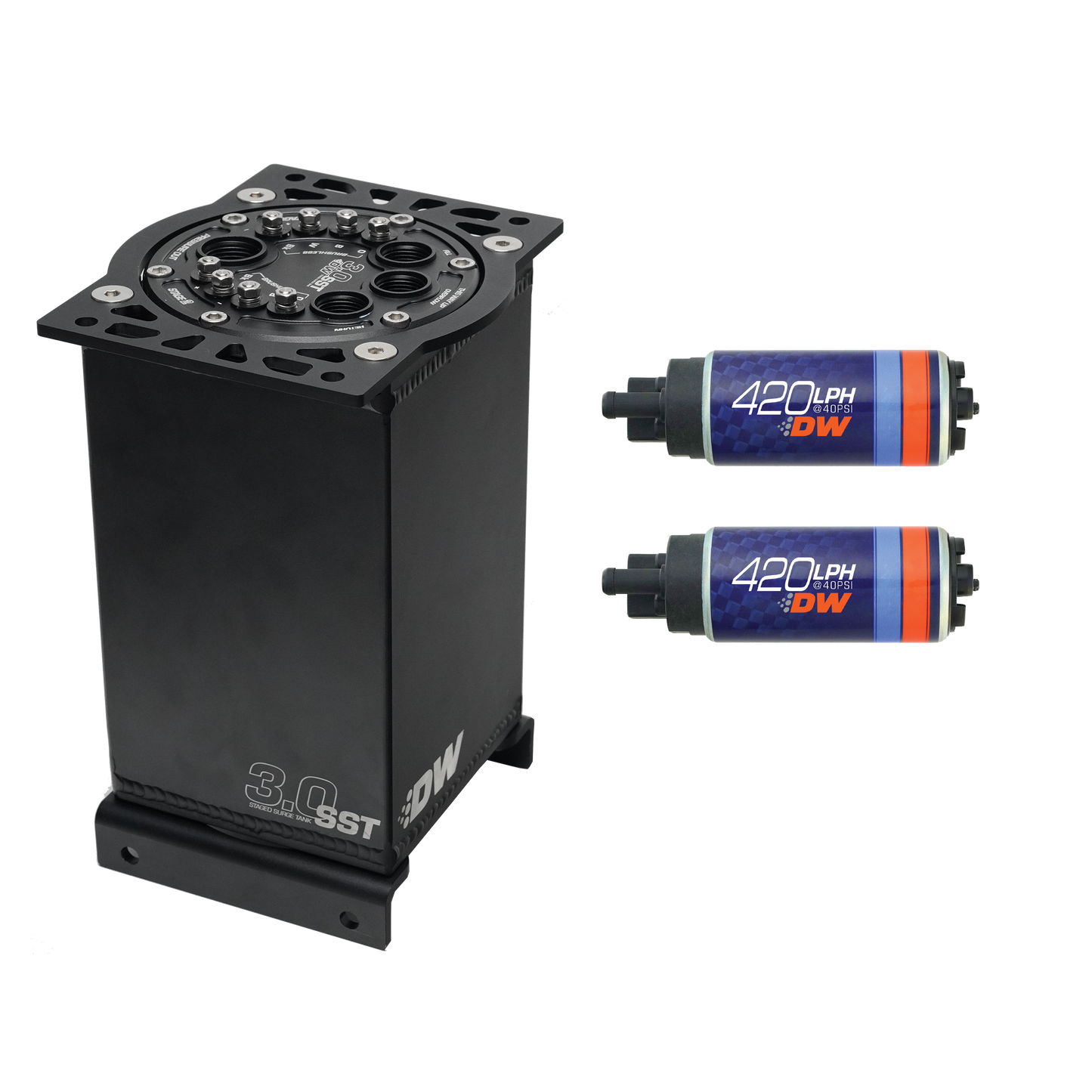 DeatschWerks 3.0L Surge Tank w/ Dual DW420 Pumps