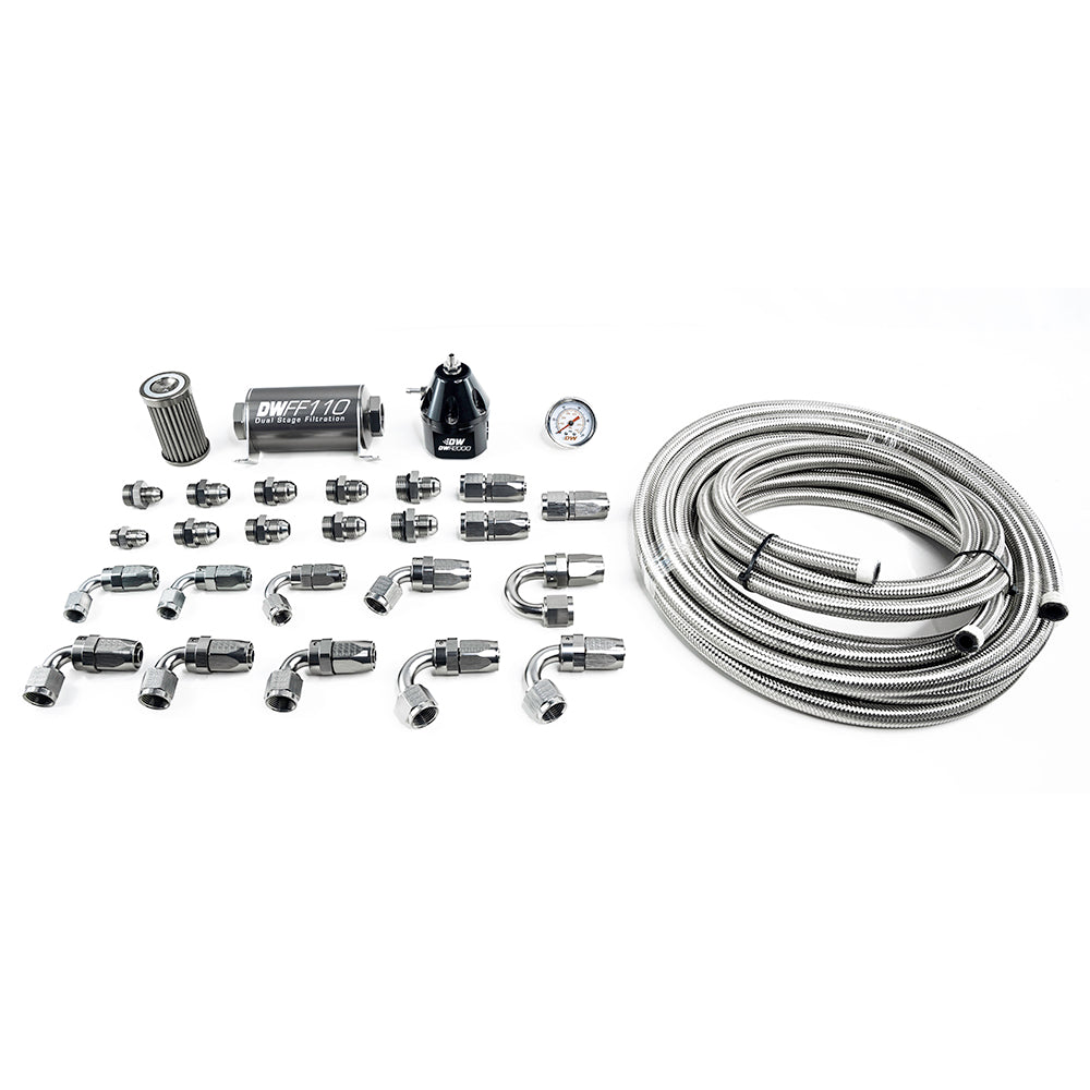 DeatschWerks X2 Series Pump Module 10AN CPE Plumbing Kit for 2011-19 Ford Mustang