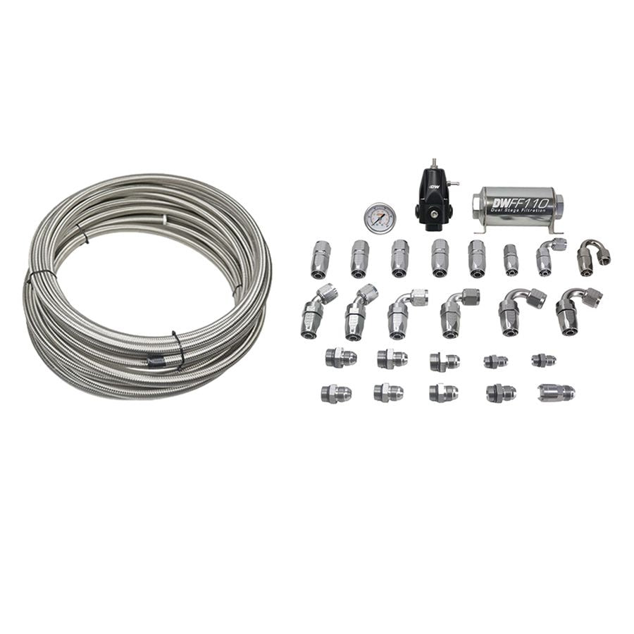 DeatschWerks Return Plumbing kit for 6 Gen Camaro SS/ZL1, CTS-V3, PTFE, 8AN feed, 6AN return