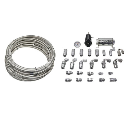 DeatschWerks Return Plumbing kit for 6 Gen Camaro SS/ZL1, CTS-V3, PTFE, 8AN feed, 6AN return