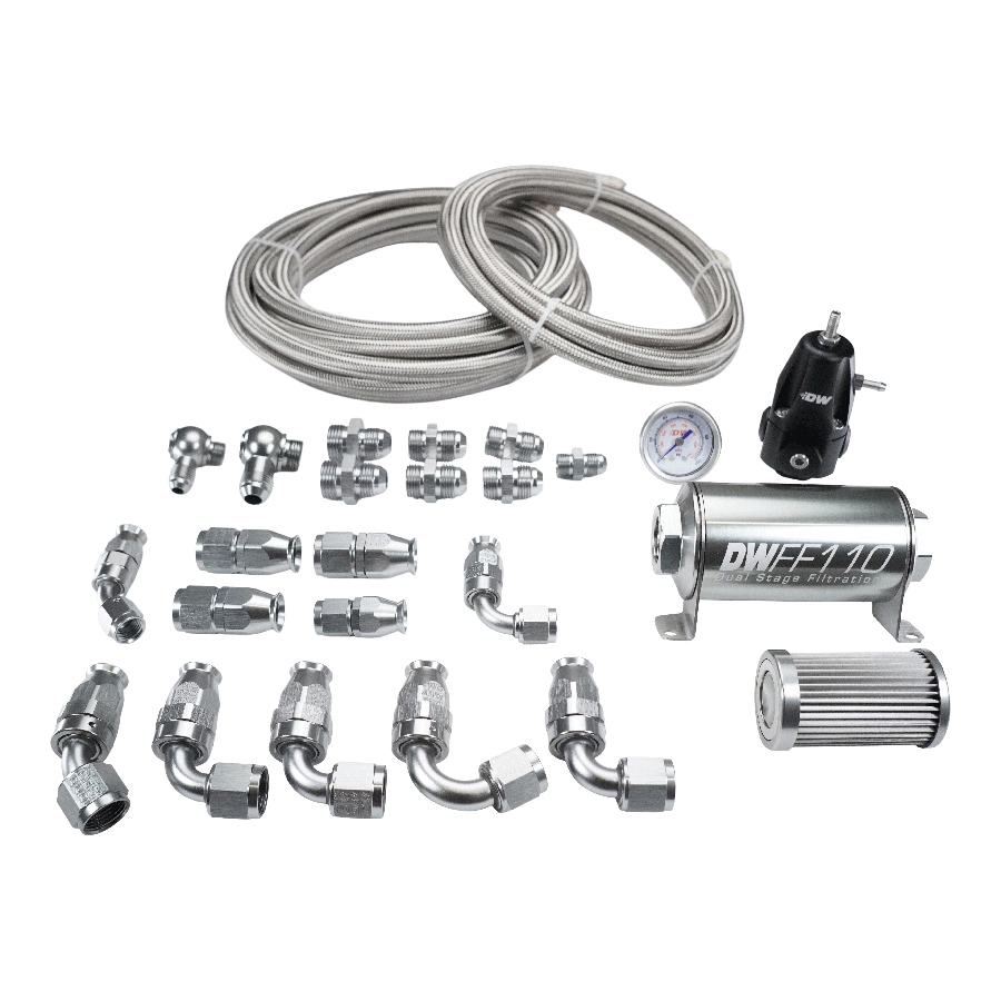 DeatschWerks X2 Pump Hanger PTFE Plumbing Kit for 92-00 Honda Civic/ and 94-01 Acura Integra
