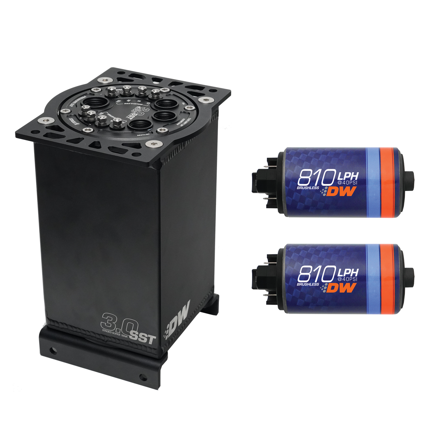 DeatschWerks 3.0L Surge Tank w/ Dual DW810 Brushless Pumps