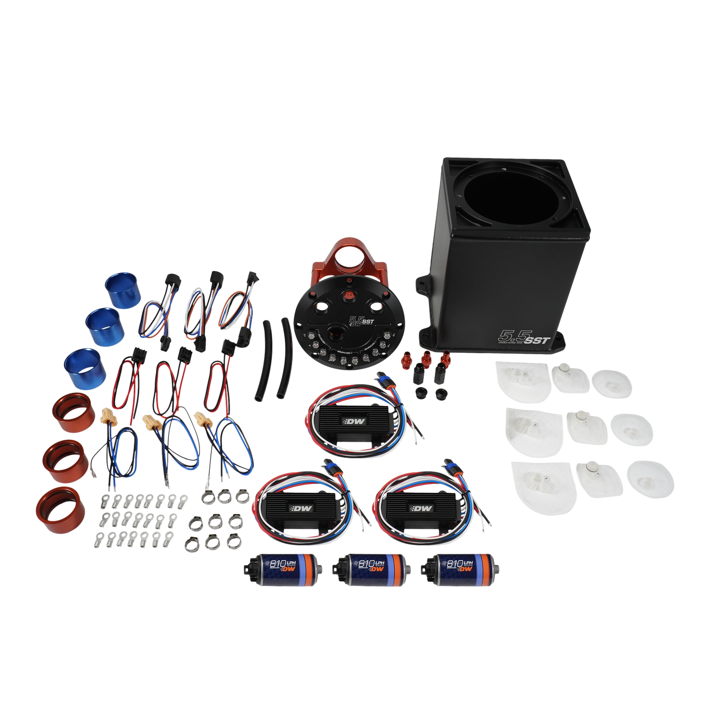 DeatschWerks 5.5L Surge Tank with 3 DW810 Brushless Fuel Pumps