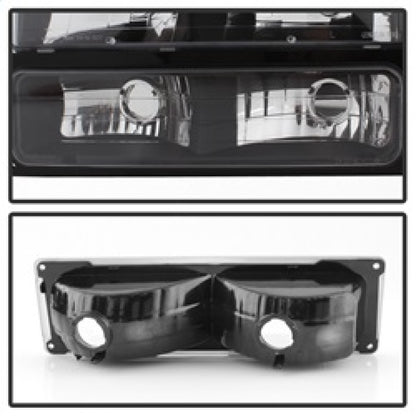 SPYDER Xtune Chevy Suburban 94-98 Headlights w/ Corner & Parking Lights 8pcs Black HD-JH-CCK88-AM-BK-SET 5072221 5072221 Photo - Unmounted