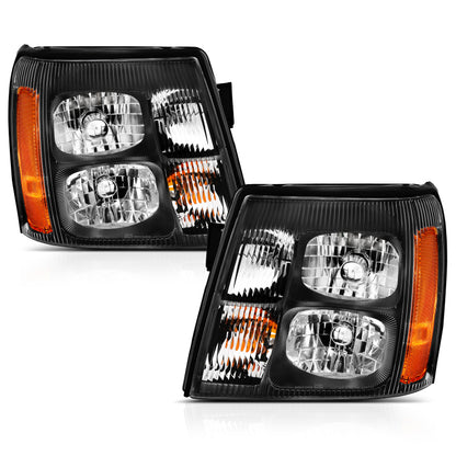 ANZO 2003-2006 Cadillac Escalade Crystal Headlight Black Amber 111423 111423 Photo - lifestyle view