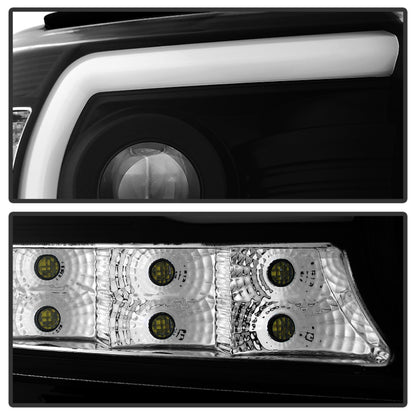 Spyder GMC Sierra 14-16 Projector Headlights Light Bar DRL Blk PRO-YD-GS14V2-LBDRL-BK 5080851 5080851 User 1