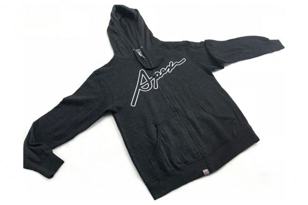 A'PEXi Cursive Zip-up - Hoodie - Charcoal Heather Grey - **ON SALE**