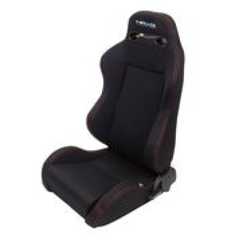 NRG Type-R Cloth Sport Seat Black w/ Red Stitch w/ Logo RSC-200L/R User 1