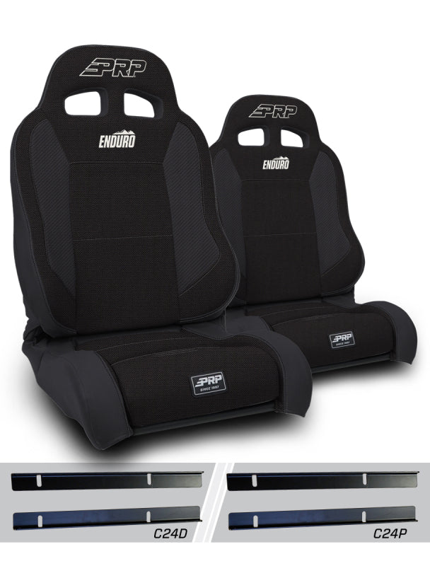 PRP Seats PRP 03-06 Jeep Wrangler TJ Enduro Elite Suspension Seat - Trek Edition - Black (Pair) A89010-C24-50 A89010-C24-50 Photo - Primary