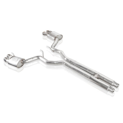 Stainless Works 2018+ Ford Mustang GT 3in Redline Series Catback H-Pipe w/Active Valves & Quad Tips M18CBHFCV M18CBHFCV Photo - Unmounted