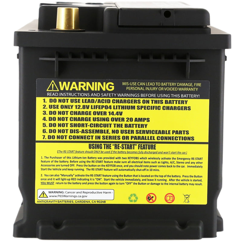 Antigravity Batteries Antigravity H7/Group 94R Lithium Car Battery w/Re-Start AG-H7-40-RS AG-H7-40-RS Photo - Primary