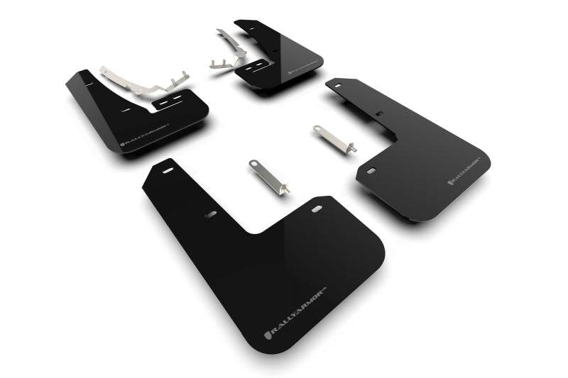 Rally Armor 2022 MK8 Volkswagen Golf GTI/R Black UR Mud Flap w/ Gray Logo MF80-UR-BLK/GRY MF80-UR-BLK/GRY Photo - Primary