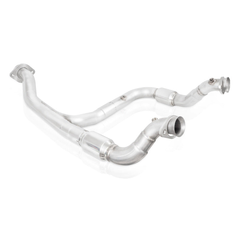 Stainless Works 2015-16 F150 2.7L Downpipe 3in High-Flow Cats Y-Pipe Factory Connection FT15ECODPCAT FT15ECODPCAT Photo - Primary