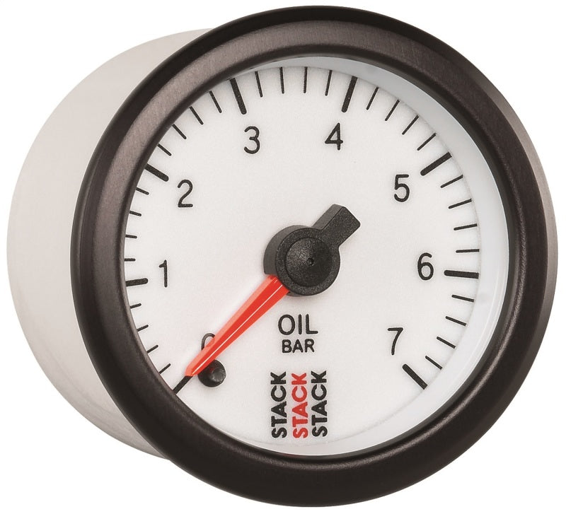 Autometer Stack 52mm 0-7 Bar M10 Male Pro Stepper Motor Oil Pressure Gauge - White ST3351 ST3351 User 5
