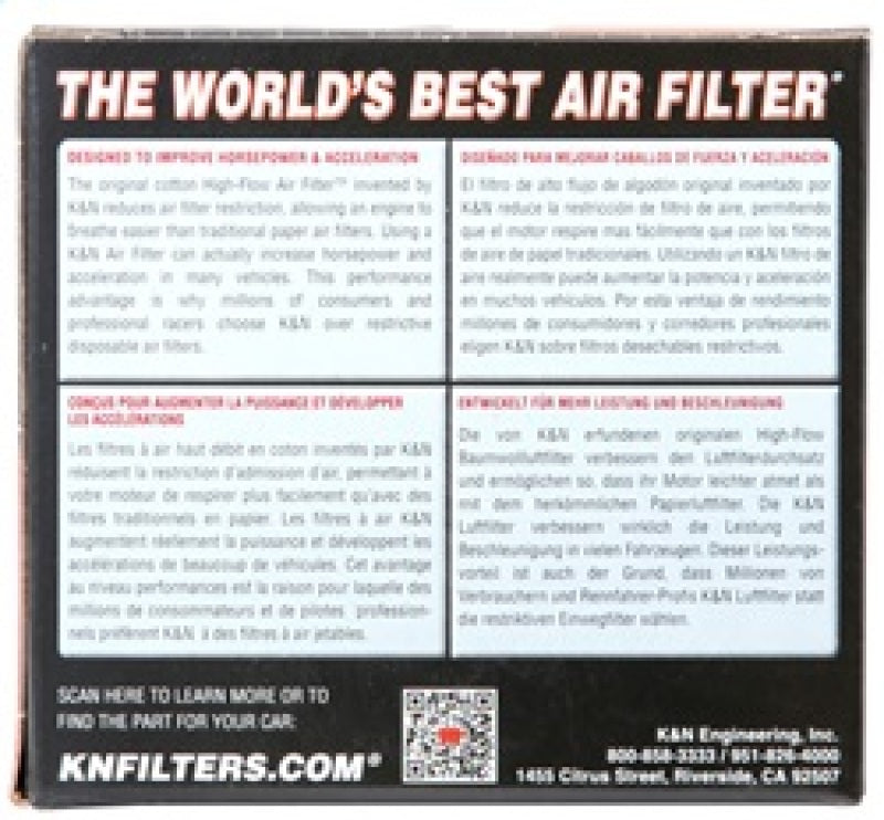 K&N Engineering Univ. Air Fil. 2 X 3-1/8 KNERC-2580 RC-2580 Photo - in package