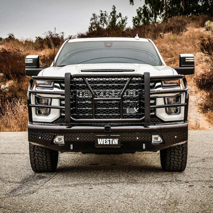 Westin 20-21 Chevrolet 2500/3500 HDX Bandit Front Bumper - Black 58-31185 58-31185 Photo - Mounted
