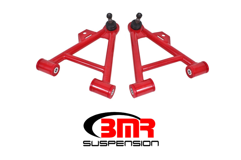 BMR 79-93 Fox Mustang Lower Non-Adj. A-Arms (Coilover Only) w/ Tall Ball Joint (Poly) - Red AA038R AA038R Photo - Primary