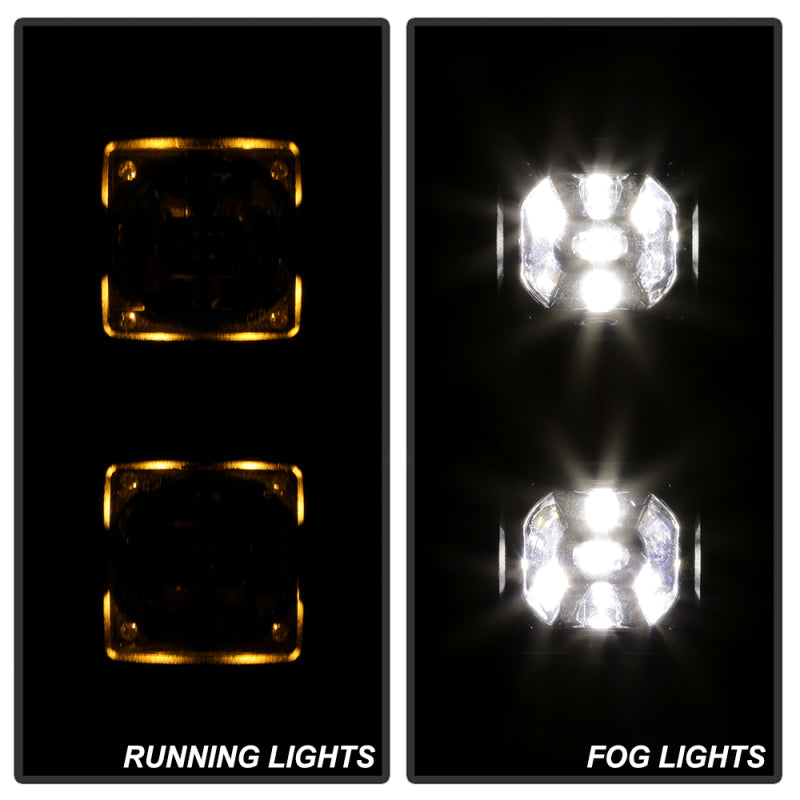 Spyder Dodge Ram 2013-2018 1500 Only Full LED Fog Lights W/Bracket and Universial Switch- Clear 9045424 9045424 User 6