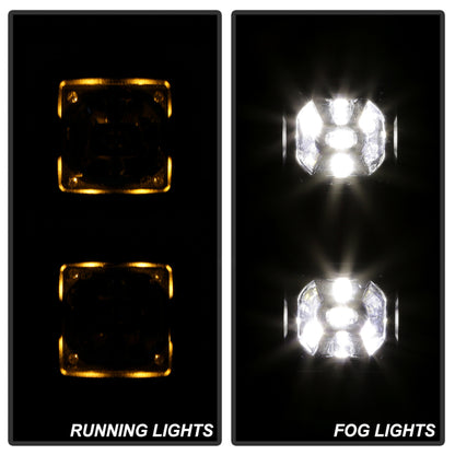 Spyder Dodge Ram 2013-2018 1500 Only Full LED Fog Lights W/Bracket and Universial Switch- Clear 9045424 9045424 User 6
