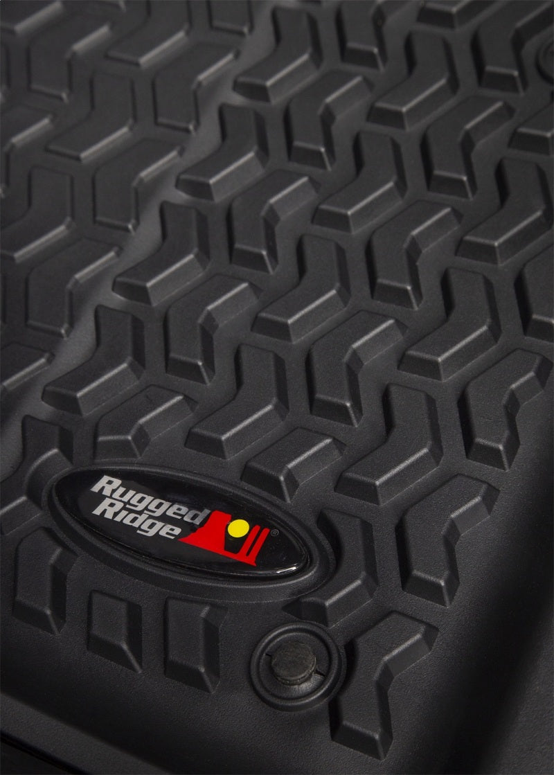 Rugged Ridge All Terrain Floor Liner,Front Pair,Black;18-18 Jeep Wrangler JL/JLU 12920.36 Photo - Mounted
