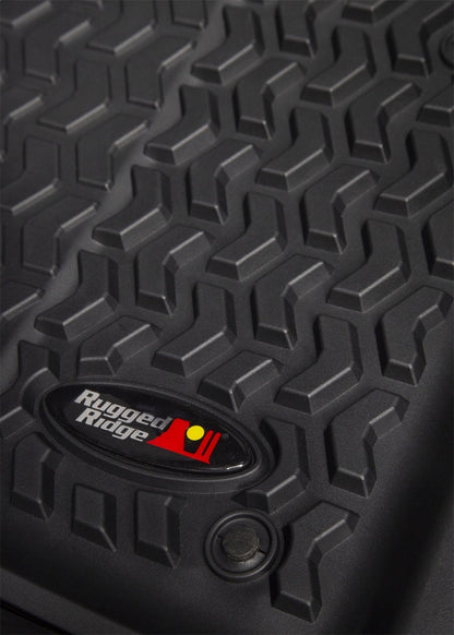 Rugged Ridge All Terrain Floor Liner,Front Pair,Black;18-18 Jeep Wrangler JL/JLU 12920.36 Photo - Mounted
