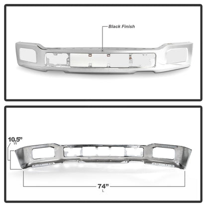 Spyder 18-20 Ford F150 XLT/Lariat w/ Fog Lights Hole Front Bumper - Chrome (FB-FF15018X-FOG-C) 9948435 9948435 Photo - Unmounted