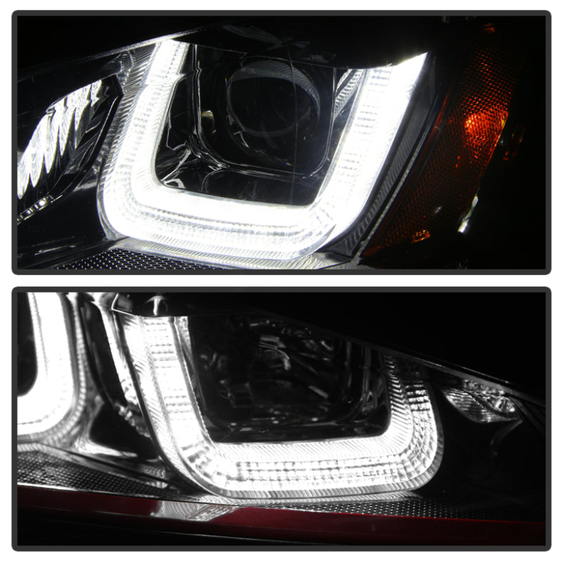 Spyder Volkswagen Golf VII 14-16 Projector Headlights DRL LED Red Stripe Blk PRO-YD-VG15-RED-DRL-BK 5080592 5080592 User 1