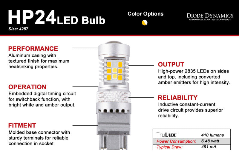 Diode Dynamics 4257 HP24 LED Bulb - Cool - White Switchback (Single) DD0462S DD0462S User 7