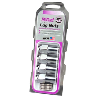 McGard Hex Lug Nut (Long Shank - .946in.) 7/16-20 / 13/16 Hex / 1.85in. Length (4-Pack) - Chrome 62001 62001 Photo - Primary