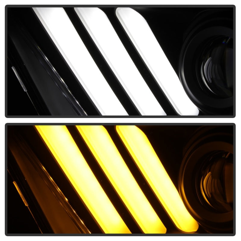 Spyder 13-14 Ford Mustang (HID Only) Projector Headlights w/Turn Signals - Blk PRO-YD-FM13HID-BK 5085559 5085559 Photo - Unmounted