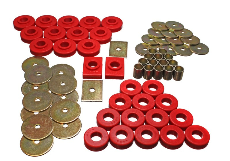 Energy Suspension Body Mount Set Red Chevrolet Bel Air All 1955-1957 3.4106R Photo - Primary