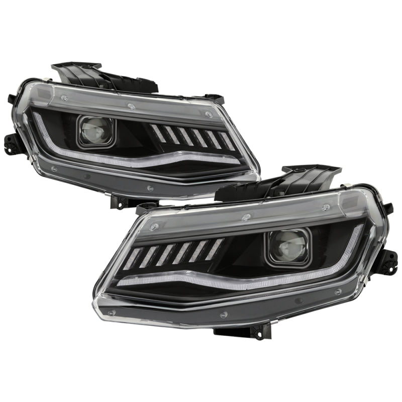 Spyder Chevy Camaro 16-18 HID Model Full LED Headlights Black PRO-YD-CCAM16HIDAP-SEQ-BK 5087355 5087355 Photo - Primary
